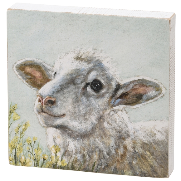 Farm Animals Box Sign Shelf Sitter Set Cow Sheep Pig Lamb Urban Farmhouse Decor - Picture 5 of 9